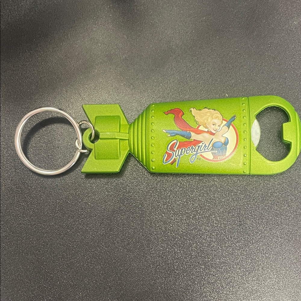 DC Comics Green Supergirl Bottle Opener Keychain